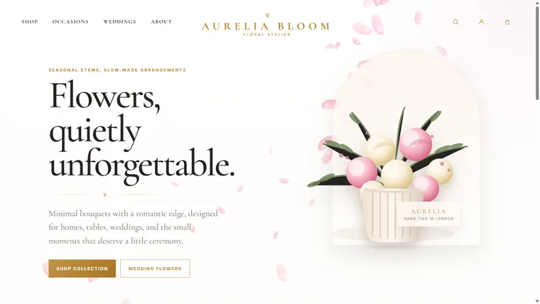 Example florist website design